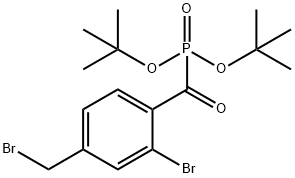 (2-Bromo-4-bromomethyl-benzoyl)-phosphonic acid di-tert-butyl ester Struktur
