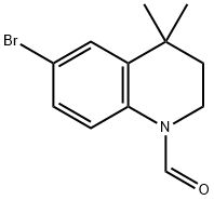 6-Bromo-4,4-dimethyl-3,4-dihydroquinoline-1(2H)-carbaldehyde Struktur