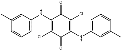 2,5-BIS(3-METHYLANILINO)-3,6-DICHLORO-1,4-BENZOQUINONE Struktur