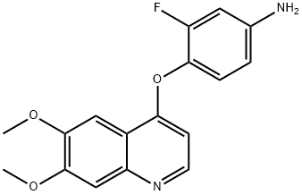 4-[(6,7-DIMETHOXYQUINOLIN-4-YL)OXY]-3-FLUOROANILINE, 347161-74-4, 结构式