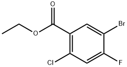 5-Bromo-2-chloro-4-fluoro-benzoic acid ethyl ester Struktur