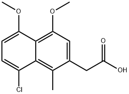 2-(8-Chloro-4,5-dimethoxy-1-methylnaphthalen-2-yl)acetic acid Struktur