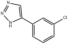 5-(3-chlorophenyl)-1H-1,2,3-triazole, 35225-01-5, 结构式