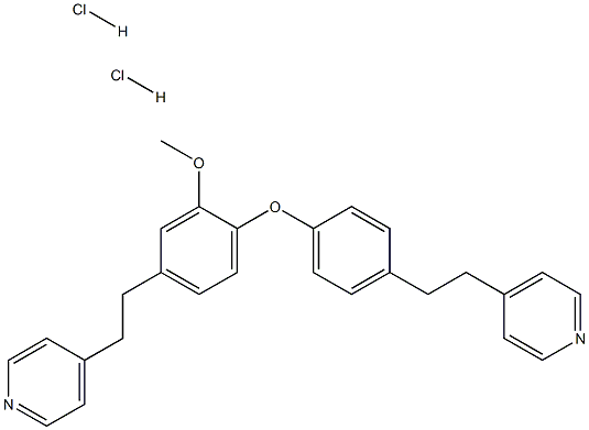4-[2-[3-methoxy-4-[4-[2-(4-pyridyl)ethyl]phenoxy]phenyl]ethyl]pyridine dihydrochloride, 365542-49-0, 结构式