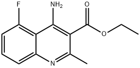 4-Amino-5-fluoro-2-methyl-quinoline-3-carboxylic acid ethyl ester Struktur