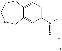 8-硝基-2,3,4,5-四氢-1H-苯并[C]氮杂盐酸盐 结构式
