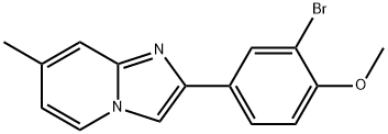 2-(3-bromo-4-methoxyphenyl)-7-methylimidazo[1,2-a]pyridine Struktur