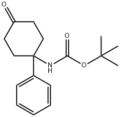 (4-Oxo-1-phenyl-cyclohexyl)-carbamic acid tert-butyl ester Structure