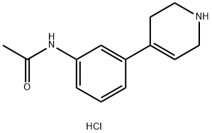 N-(3-(1,2,3,6-四氢吡啶-4-基)苯基)乙酰胺盐酸盐, 387827-21-6, 结构式