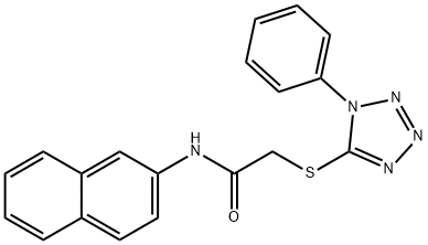 400864-07-5 N-(naphthalen-2-yl)-2-[(1-phenyl-1H-tetrazol-5-yl)sulfanyl]acetamide