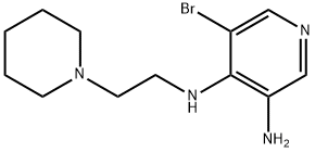 (3-Bromo-5-nitro-pyridin-4-yl)-(2-piperidin-1-yl-ethyl)-amine Structure