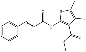 methyl 2-cinnamamido-4,5-dimethylthiophene-3-carboxylate Struktur