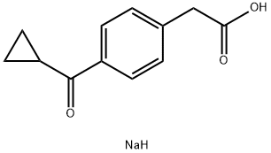 Sodium 2-(4-(cyclopropanecarbonyl)phenyl)acetate 结构式