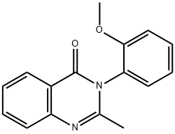 3-(2-甲氧基苯基)-2-甲基喹唑啉-4(3H)-酮, 4260-28-0, 结构式