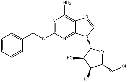 2-Benzylthioadenosine, 43157-48-8, 结构式