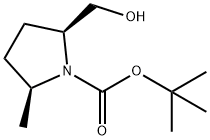 (2S,5S)-Tert-Butyl 2-(Hydroxymethyl)-5-Methylpyrrolidine-1-Carboxylate, 441716-79-6, 结构式