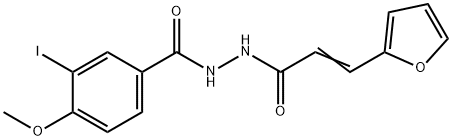 N'-[(2E)-3-(furan-2-yl)prop-2-enoyl]-3-iodo-4-methoxybenzohydrazide Struktur