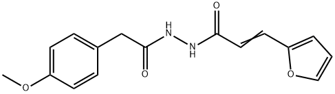 (2E)-3-(furan-2-yl)-N'-[(4-methoxyphenyl)acetyl]prop-2-enehydrazide Struktur