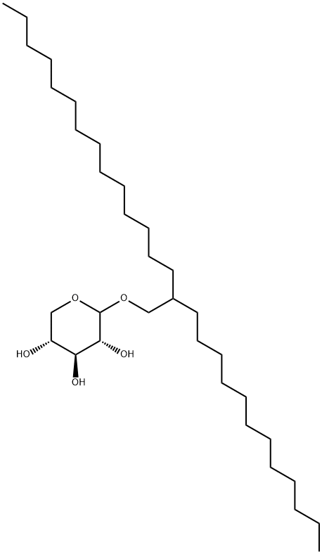2-Dodecylhexadecyl D-xylopyranoside Struktur