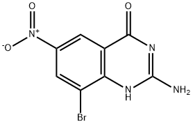 4(1H)-Quinazolinone, 2-amino-8-bromo-6-nitro- Structure