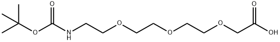 2,2-ジメチル-4-オキソ-3,8,11,14-テトラオキサ-5-アザヘキサデカン-16-酸 化学構造式