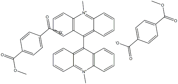 10,10'-ジメチル-9,9'-ビアクリジニウムビス(モノメチルテレフタラート) [化学発光研究用] 化学構造式