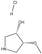 (3S,4R)-4-Methoxypyrrolidin-3-ol hydrochloride Structure