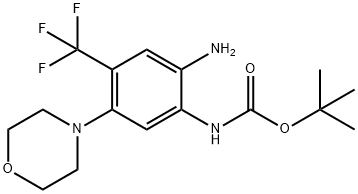 tert-Butyl (2-amino-5-morpholino-4-(trifluoromethyl)phenyl)carbamate Structure