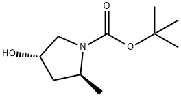 (2S, 4S)-4-羟基-2-甲基-吡咯烷-1-甲酸叔丁酯,477293-60-0,结构式