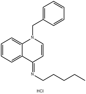 N-[1-(phenylmethyl)-4(1H)-quinolinylidene]-1-pentanamine hydrochloride Struktur
