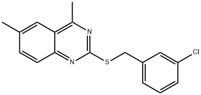 2-[(3-chlorobenzyl)sulfanyl]-4,6-dimethylquinazoline Structure