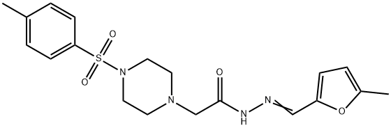 N'-[(Z)-(5-methylfuran-2-yl)methylidene]-2-{4-[(4-methylphenyl)sulfonyl]piperazin-1-yl}acetohydrazide Structure