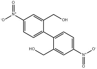 (4,4'-dinitro-[1,1'-biphenyl]-2,2'-diyl)dimethanol Struktur