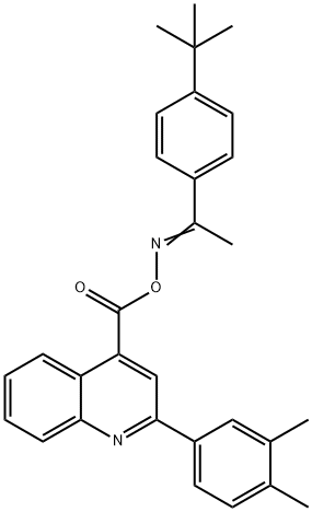 (Z)-1-(4-(tert-butyl)phenyl)ethanone O-(2-(3,4-dimethylphenyl)quinoline-4-carbonyl) oxime,522618-72-0,结构式
