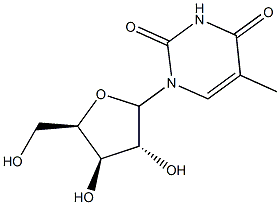 1-(-D-Xylofuranosyl)-5-methyluracil,52486-19-8,结构式