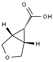 (1R,5S,6s)-3-Oxabicyclo[3.1.0]hexane-6-carboxylic acid 化学構造式
