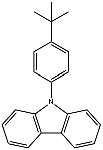 9-(4-叔丁基苯基)咔唑 结构式