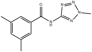 3,5-dimethyl-N-(2-methyl-2H-tetrazol-5-yl)benzamide,578746-85-7,结构式