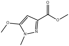 5-甲氧基-1-甲基-1H-吡唑-3-羧酸甲酯, 58364-91-3, 结构式