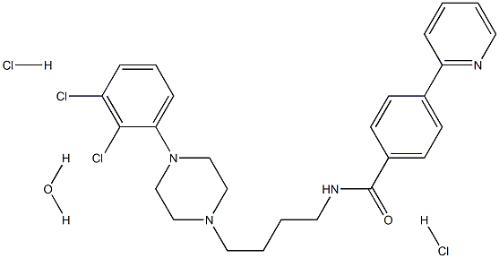 N-(4-(4-(2,3-dichlorophenyl)piperazin-1-yl)butyl)-4-(pyridin-2-yl)benzamide dihydrochloride hydrate Structure