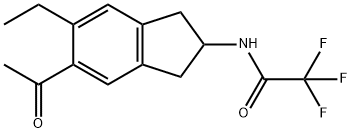 Acetamide,N-(5-acetyl-6-ethyl-2,3-dihydro-1H-inden-2-yl)-2,2,2-trifluoro- Structure