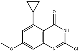 2-氯-5-环丙基-7-甲氧基喹唑啉-4-酮, 601514-53-8, 结构式