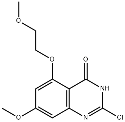 2-氯-7-甲氧基-5-(2-甲氧基乙氧基)喹唑啉-4-酮, 601516-84-1, 结构式