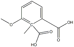 3-甲氧基-2-(甲氧基羰基)苯甲酸 结构式