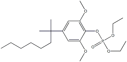 4-(1',1'-dimethylheptyl)-2,6-dimethoxyphenyl diethylphosphate Structure