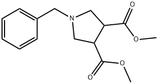 DIMETHYL 1-BENZYLPYRROLIDINE-3,4-DICARBOXYLATE, 607362-87-8, 结构式