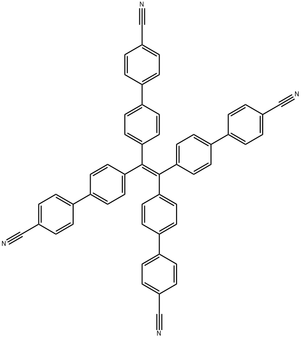 四[4-(4'-氰基苯基)苯基]乙烯 结构式