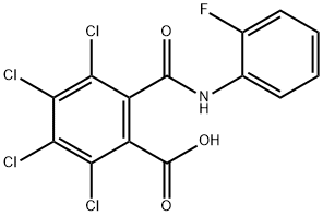 2'-FLUORO-3,4,5,6-TETRACHLOROPHTHALANILIC ACID Structure