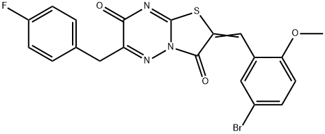 620539-71-1 2-(5-bromo-2-methoxybenzylidene)-6-(4-fluorobenzyl)-7H-[1,3]thiazolo[3,2-b][1,2,4]triazine-3,7(2H)-dione