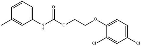 2-(2,4-DICHLOROPHENOXY)ETHYL N-(M-TOLYL)CARBAMATE Struktur
